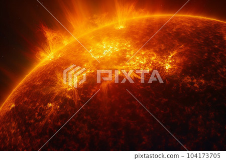 太陽圖像：AI 生成的圖像 104173705