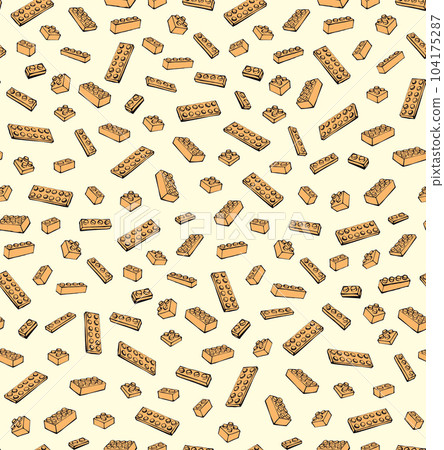 Lego pattern. Vector drawing 104175287
