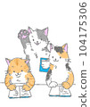 cat studying 104175306