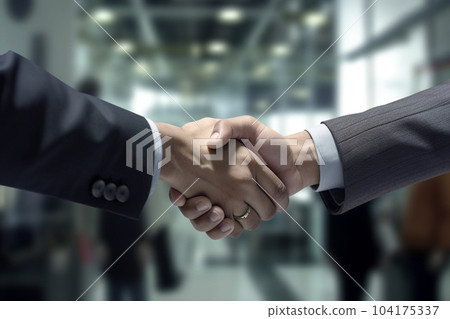 Businessman shaking hands: AI generated image Businessman shaking hands: AI generated image 104175337