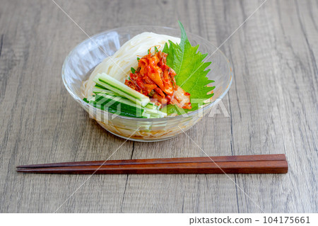 Somen noodles and kimchi cold summer stamina dish Somen noodles and kimchi cold summer stamina dish 104175661