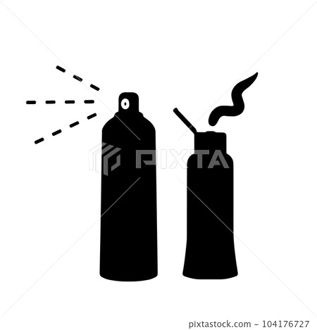 Spray and cream silhouette icon illustration black 104176727
