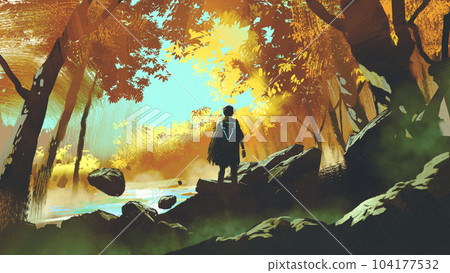 traveling in autumn traveling in autumn 104177532
