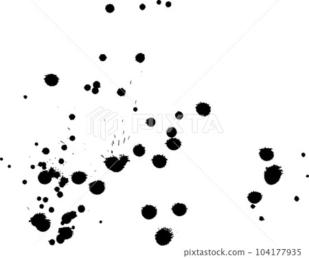 Handdrawn Grunge Texture. Abstract Ink Drops Background. Watercolor Artwork Pattern. 104177935