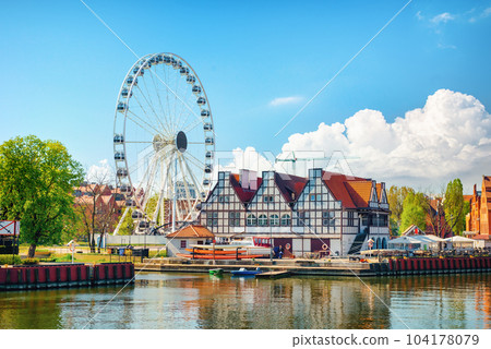 Ferris wheel in city Gdansk 104178079