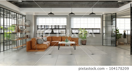 Apartment interior with kitchen. 3d Apartment interior with kitchen. 3d 104178209