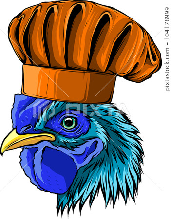 Vector illustration of chicken chef on white background Vector illustration of chicken chef on white background 104178999