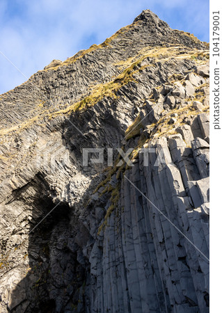 Structure of a rock, Vik, south Iceland 104179001