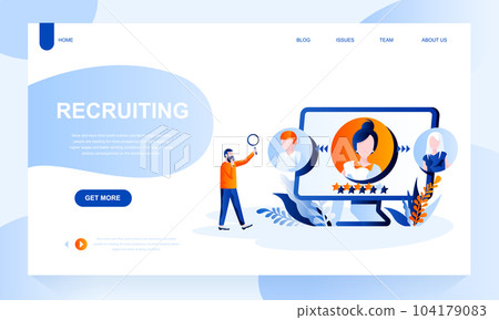 Recruiting vector landing page template Recruiting vector landing page template 104179083