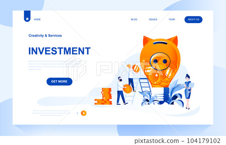 Investment vector landing page template Investment vector landing page template 104179102