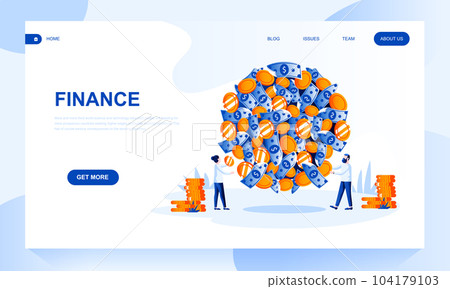 Finance vector landing page template Finance vector landing page template 104179103