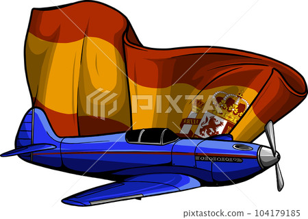vector illustration of Japanese plane on a rising sun flag vector illustration of Japanese plane on a rising sun flag 104179185
