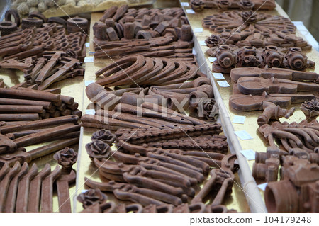 Chocolate products exhibited at the chocolate fair in Zagreb 104179248