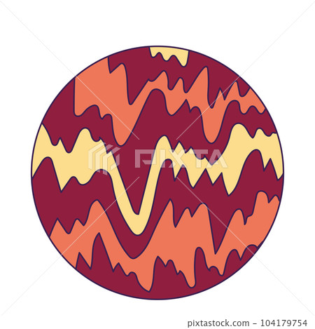 Isolated colored sci fi planet icon Vector 104179754