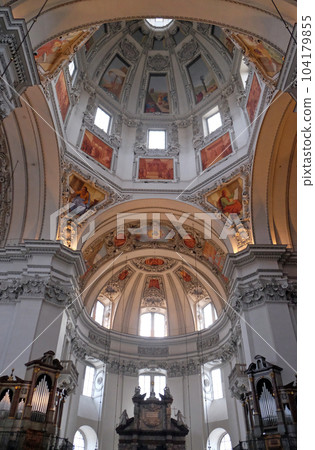 Fragment of the dome in Salzburg Cathedral 104179855