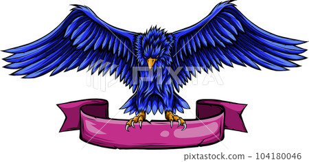 vector illustration of eagle mascot grip the ribbon vector illustration of eagle mascot grip the ribbon 104180046