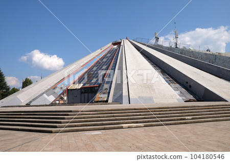 Pyramide in the center of Tirana, formerly an Enver Hoxha Museum, Tirana, Albania 104180546