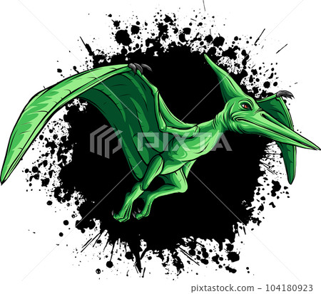 Pteranodon flying dinosaur illustration on white background 104180923