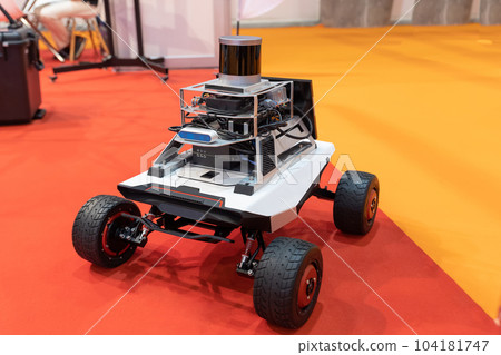 Construction and industrial drone at the technology exhibition Construction and industrial drone at the technology exhibition 104181747