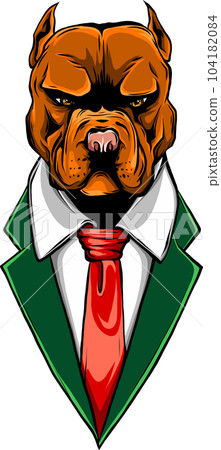 mastiff dog dressed up in suit, fashion animal illustration mastiff dog dressed up in suit, fashion animal illustration 104182084