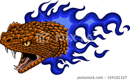 vector illustration of Viper Snake with Flame vector illustration of Viper Snake with Flame 104182107