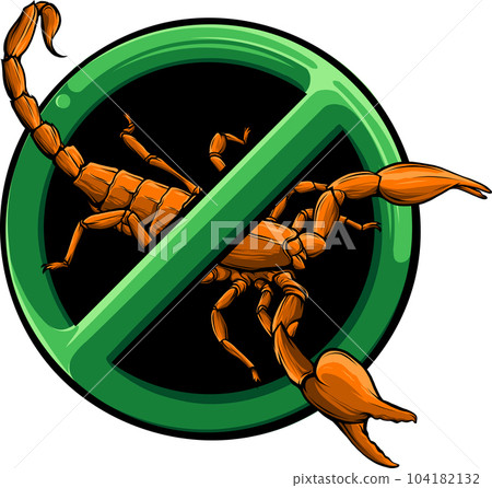 vector illustration of forbidden scorpions on white background vector illustration of forbidden scorpions on white background 104182132