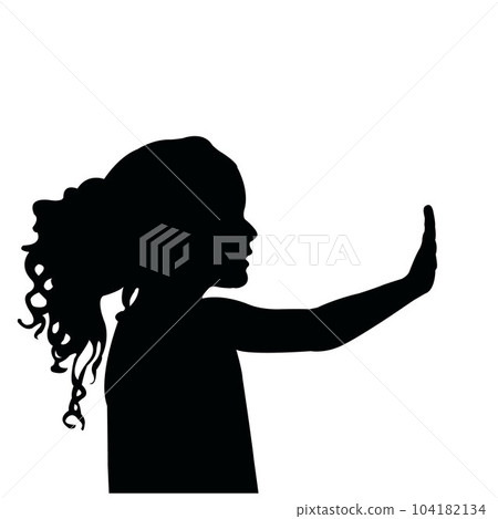 a girl head silhouette vector 104182134