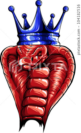King cobra snake vector illustration on white background 104182516