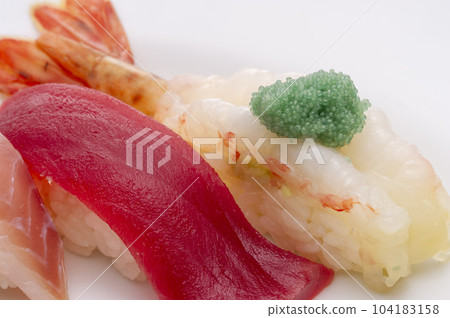 Fresh and delicious nigiri sushi Fresh and delicious nigiri sushi 104183158