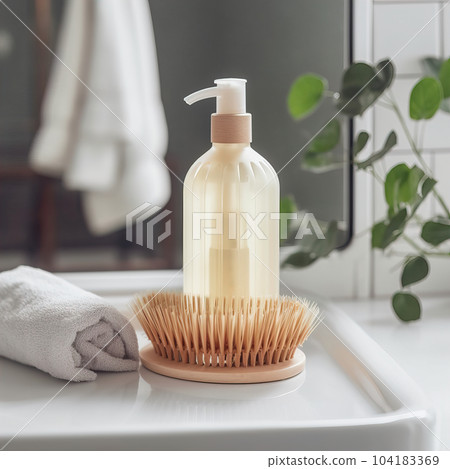 Shampoo bottle styled mockup, liquid soap pump bottle in home bathroom interior, body wash and care cosmetic product packaging mockup Shampoo bottle styled mockup, liquid soap pump bottle in home bathroom interior, body wash and care cosmetic product packaging mockup 104183369