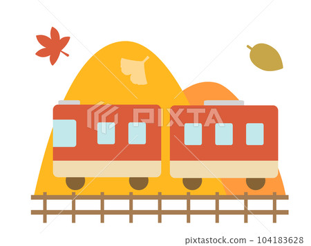 Illustration inspired by an autumn train trip Illustration inspired by an autumn train trip 104183628