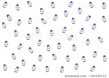 雪人包裝紙包裝紙圖案花紋雪人插畫流行背景素材 104184113