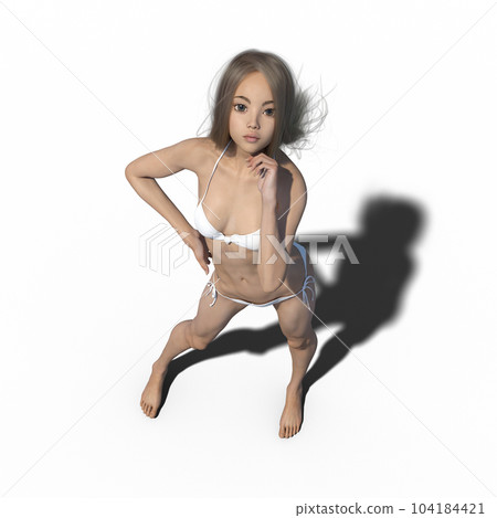 A woman in a white bikini A woman in a white bikini 104184421