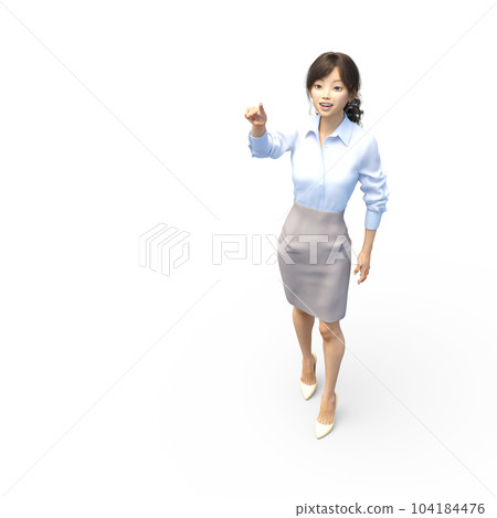 指著年輕的女士 指著年輕的女士 104184476