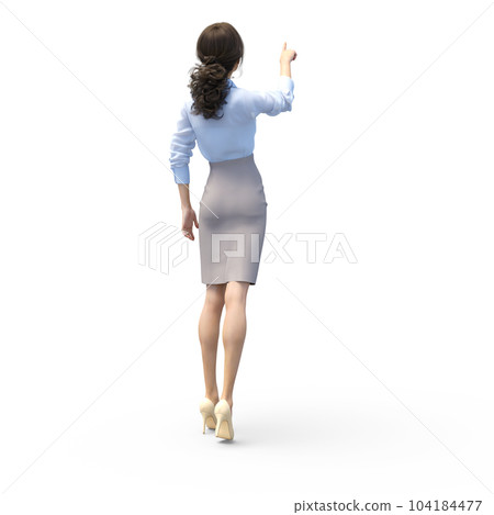 指著年輕的女士 指著年輕的女士 104184477