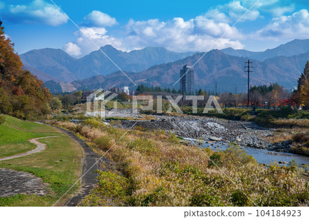 Uono River View from Tategara Bridge Autumn Scenery Yuzawa Town, Niigata Prefecture 104184923