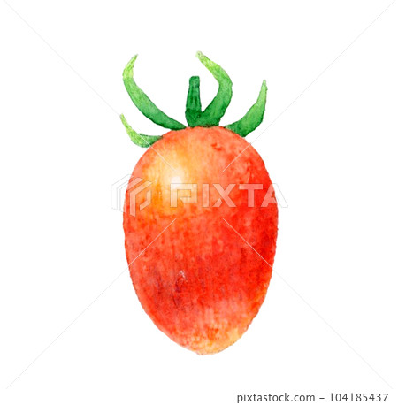 紅色小番茄夏季蔬菜手繪水彩插畫素材 紅色小番茄夏季蔬菜手繪水彩插畫素材 104185437