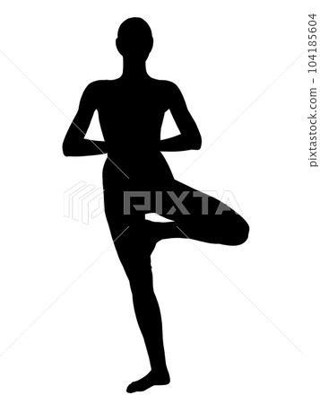 擺姿勢瑜伽木 104185604