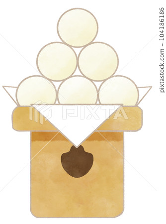 Simple illustration material of moon dumpling 104186186