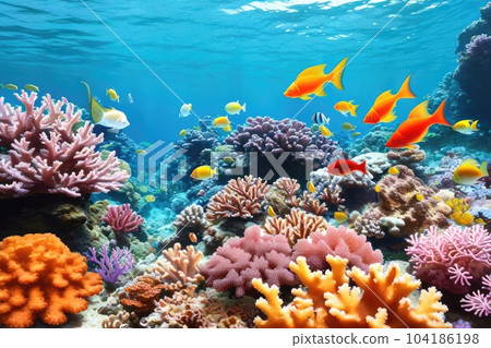 《AI image》 Image of tropical sea 104186198