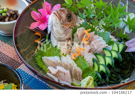 Fresh sea bream sashimi 104186217