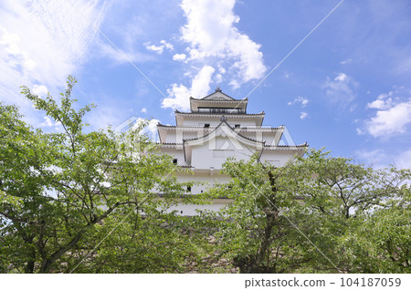 新綠與會津若松城（敦賀城） 104187059