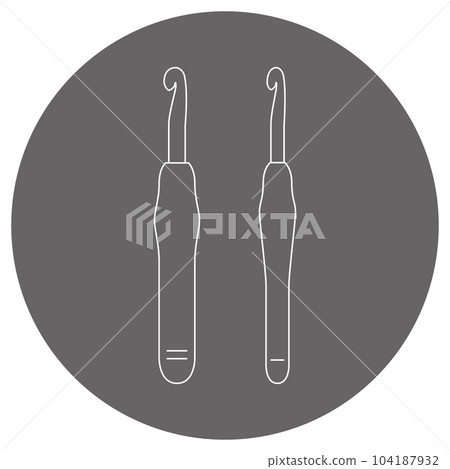 Monochrome illustration mark _ crochet Monochrome illustration mark _ crochet 104187932