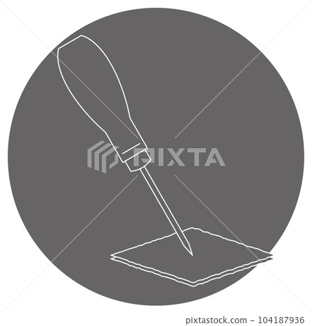 Monochrome illustration mark _ perforation Monochrome illustration mark _ perforation 104187936