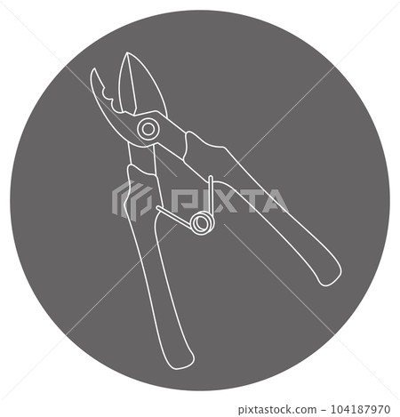 單色插圖標記_PVC切刀 104187970