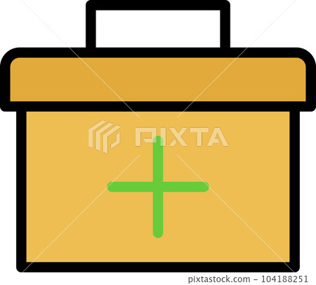 Mini color medical icon first aid kit 104188251