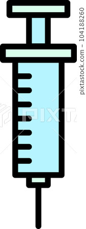 迷你彩色醫療圖標註射器 104188260