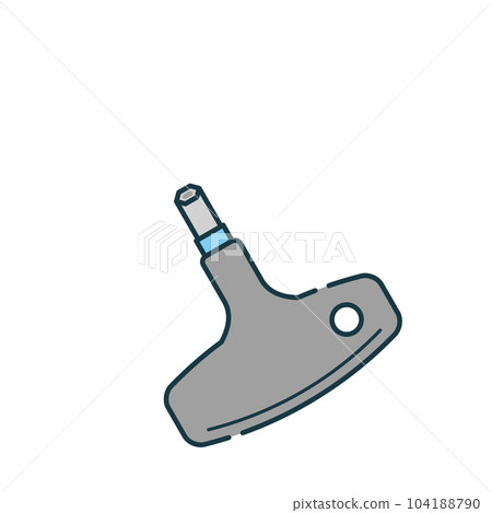 Simple illustration_T type handle socket Simple illustration_T type handle socket 104188790