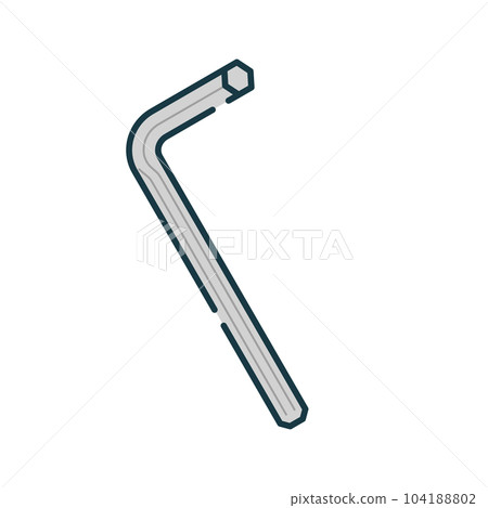 Simple illustration_hex wrench_single 104188802