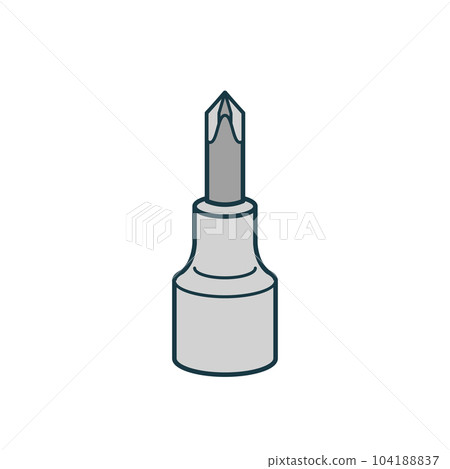 Simple illustration_Phillips screwdriver socket Simple illustration_Phillips screwdriver socket 104188837